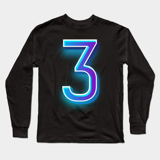 Float 3 Blue glow Long Sleeve T-Shirt by MplusC